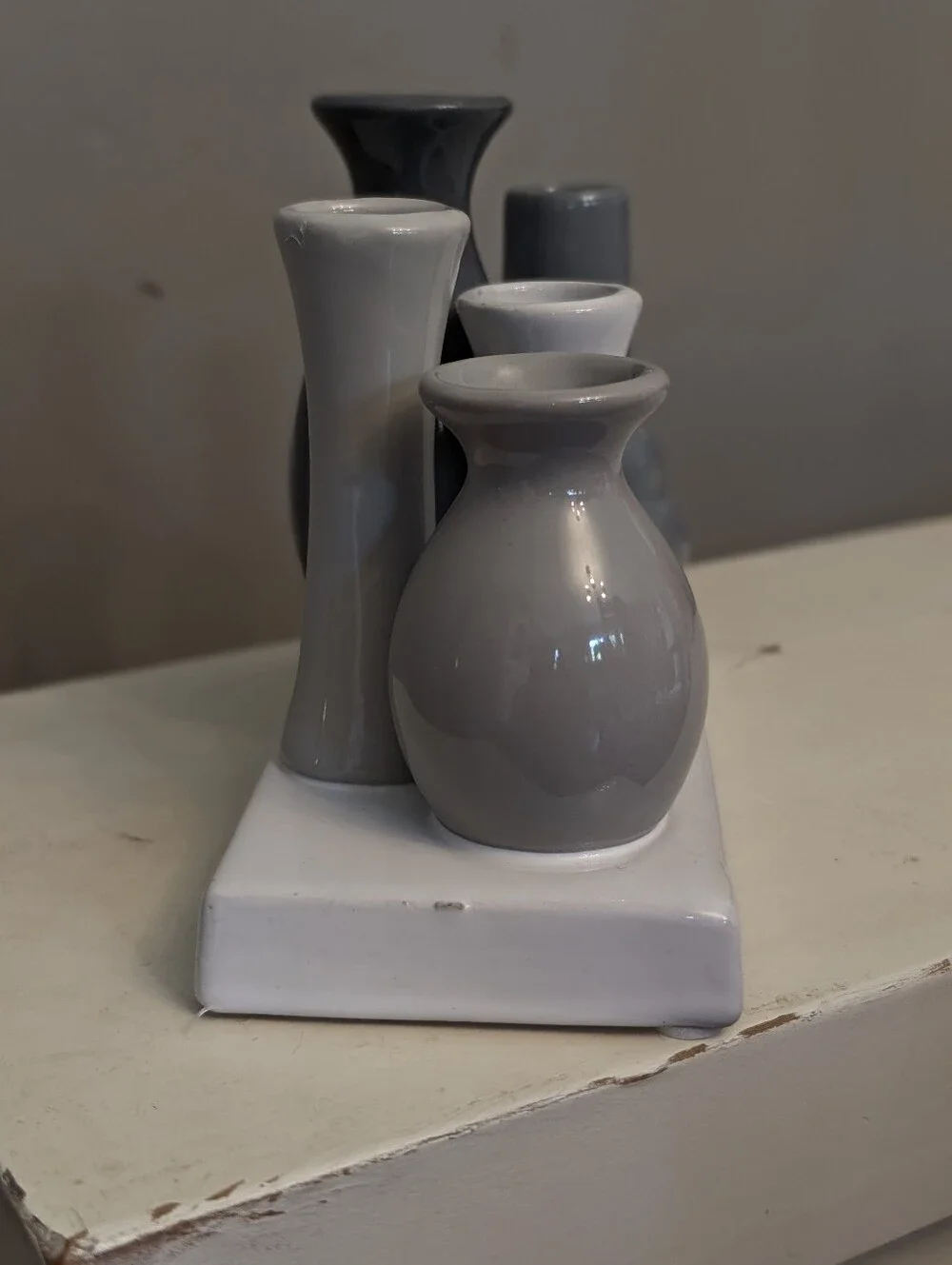 Multi Connected Ceramic Bud Vase Set